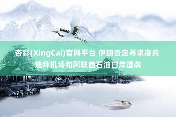 杏彩(XingCai)官网平台 伊朗否定寻求寝兵 迪拜机场和阿联酋石油口岸遭袭