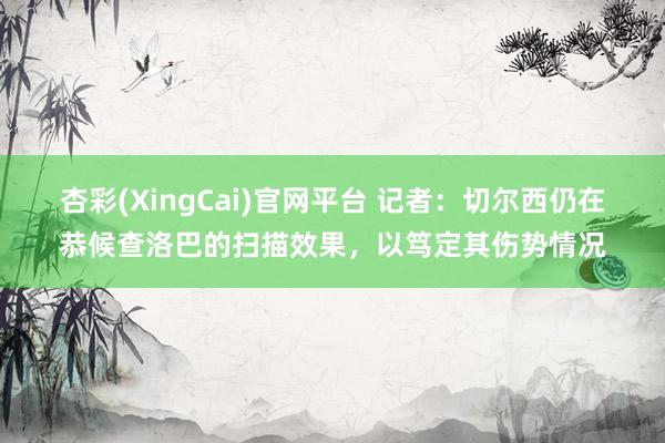 杏彩(XingCai)官网平台 记者：切尔西仍在恭候查洛巴的扫描效果，以笃定其伤势情况