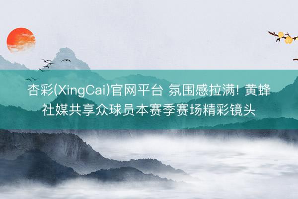 杏彩(XingCai)官网平台 氛围感拉满! 黄蜂社媒共享众球员本赛季赛场精彩镜头