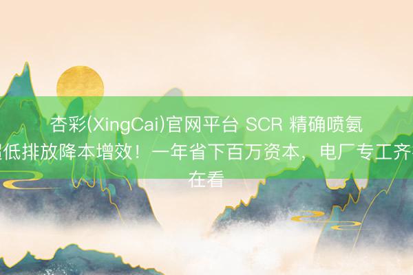杏彩(XingCai)官网平台 SCR 精确喷氨：超低排放降本增效！一年省下百万资本，电厂专工齐在看